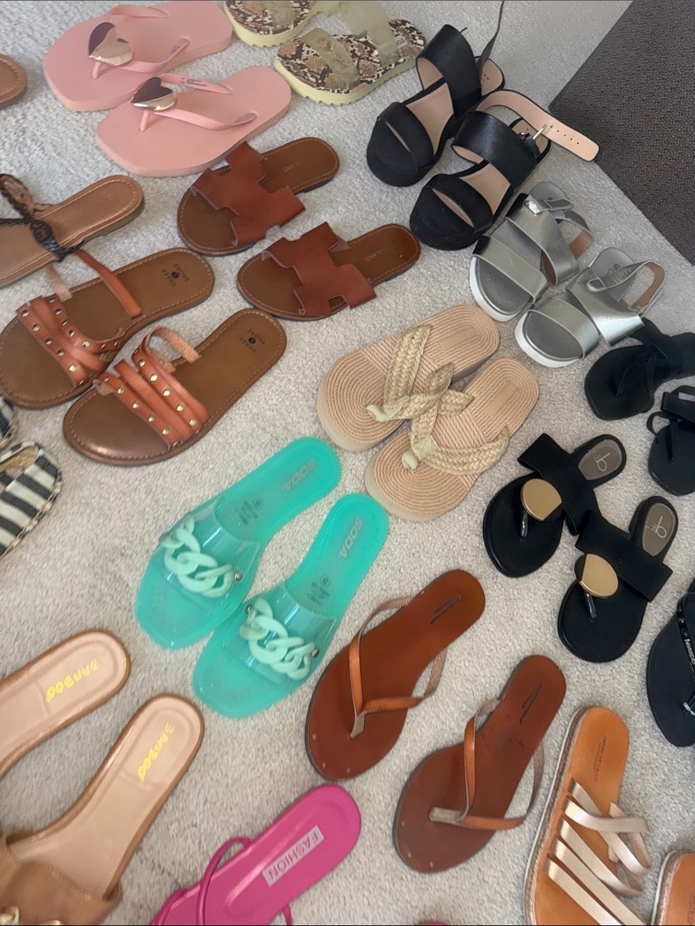 Shoe Sale! Assorted Women’s Sandal Lot - Mixed Colors